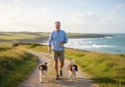 Online personal trainer David Todd promoting sustainable fitness habits and active living.